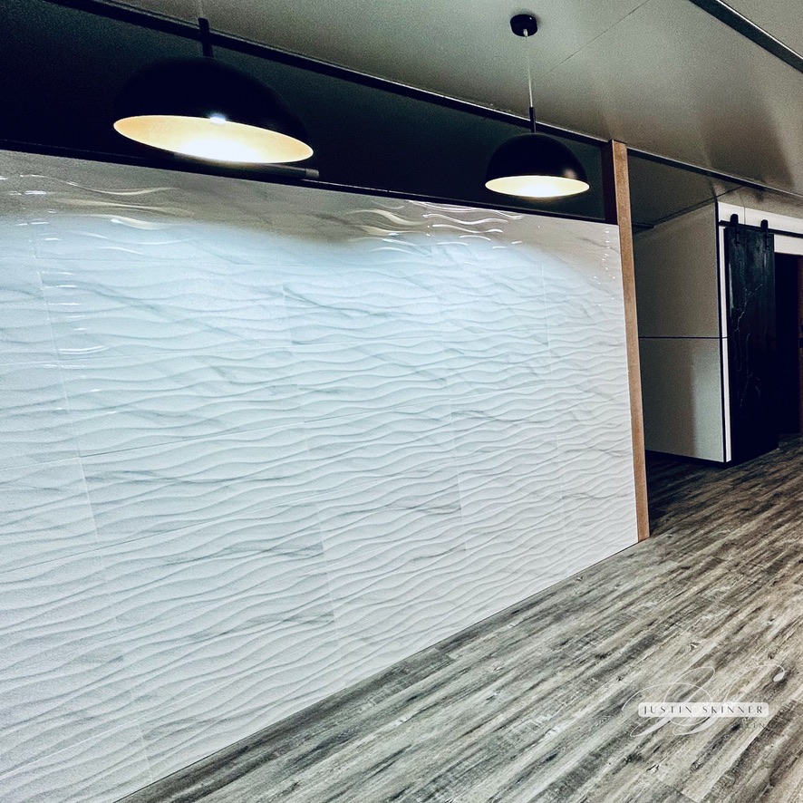 Creating a Stunning Feature Wall with Textured Marble-Look Tiles